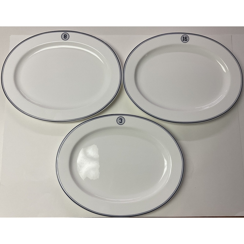 Lot 3 NIB Custom New York Yankees‎ Fortessa Bone China Platters Ruth Berra Ford